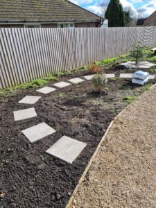 Gandy Field paving slabs arched