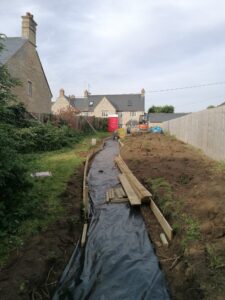 Gandy Field path with membrane