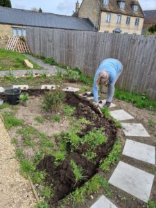 Gandy Field preparing semi circle